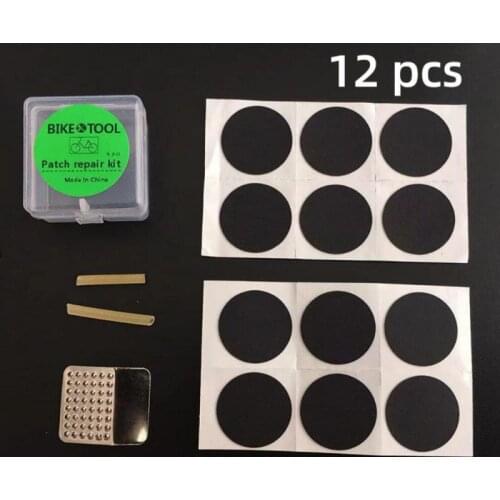 12/8/6pcs Glue Patch Round Bicycle Bike Tire Tyre Rubber Patch Piece Cycling Puncture Repair Tools Kits Outdoor Accessories