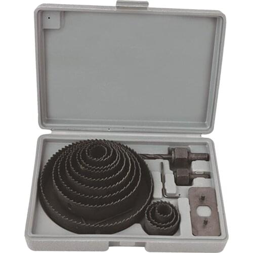 16pcs Hole Saw Drill Kit Mandrel Wood Sheet Metal 3/4 "to 5" Set