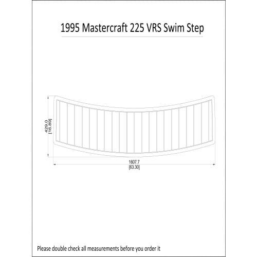 1995 Mastercraft 225 VRS Swim Step Boat EVA Teak Decking 1/4" 6mm
