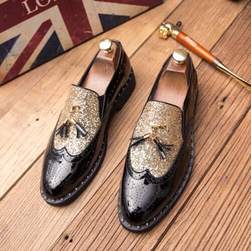 2020 spring and autumn authentic top minimalist classic classic high quality comfortable flashing tassels mens Brock shoes