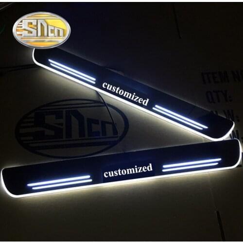 4PCS Acrylic Moving LED Welcome Pedal Car Scuff Plate Pedal Door Sill Pathway Light For Acura MDX 2006-2019