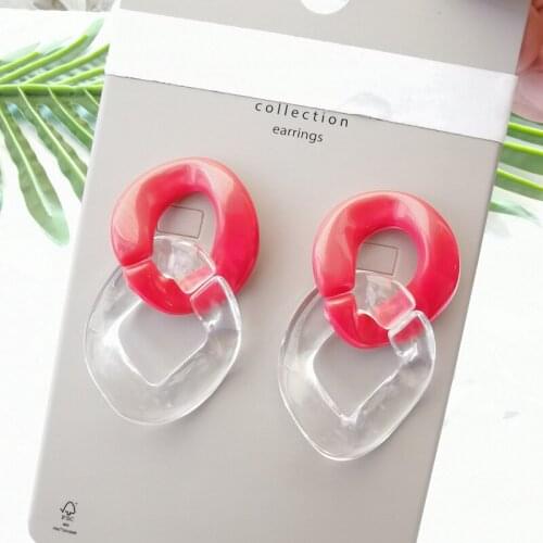 Accessories A7 custom shaped irregular color contrast temperament beautiful fashion net red street shot Earrings