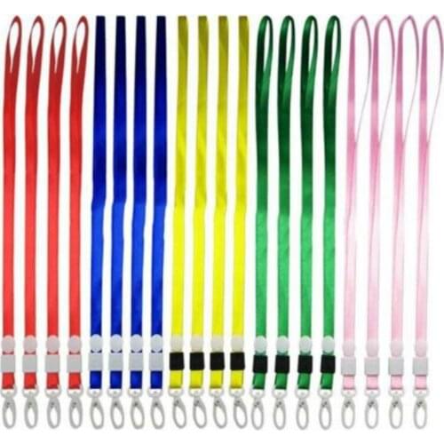 10Pcs Lanyard ID Name Badge Business Card Key Holder Case Neck Strap Random Color