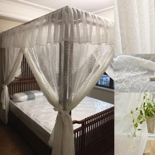 Moustiquaire Lit Chinese Style Palace Custom-made Landing Square Bed Canopy Decoration Thicken Quality Netting Curtains Bedding