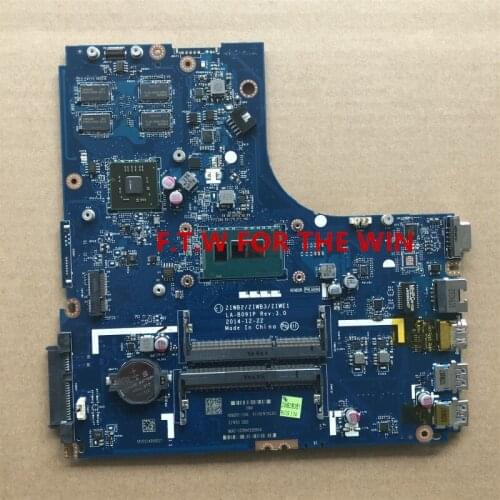 F.T.W FOR THE WIN For Lenovo ideapad B50-70 N50-70 E50-70 motherboard Mainboard ZIWB2/ZIWB3/ZIWE1 LA-B091P I3-4010U 5B20G46072