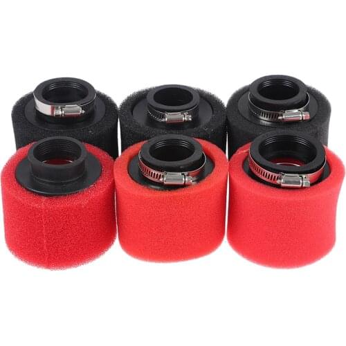1PC 35mm 38mm 42mm 45mm 48mm Sponge Cleaner Moped Scooter Dirt Pit Motorcycle Bike Black Red Straight Neck Foam Air Filter