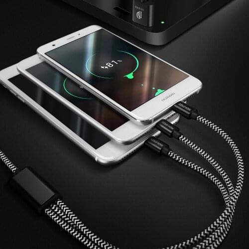 3 IN 1 USB Cable Micro USB C Fast Charging Adapter Microusb Type-C Charger Type C Cable For iPhone Oneplus Honor Oppo Vivo Cord