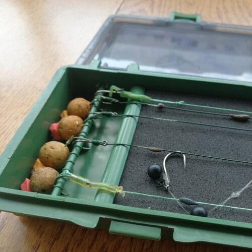 34.5cm Rig Tackle Box Fishing Line Hook Outdoor Portable Carp Fishing PE Storage Case Easy Fishing Carrying Equipment
