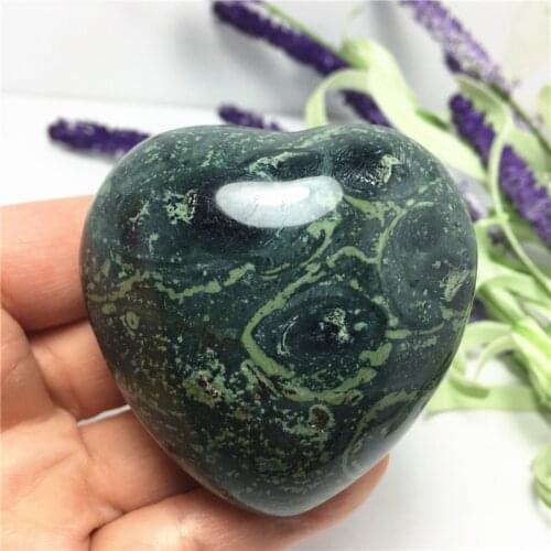 Beautiful Natural Peacock Eye Gemstone Heart Polished Malachite Crystal Great for Meditation Chakra Reiki Stone As Gift