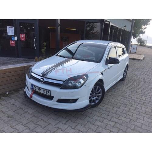 Front Bumper Attachment For OPEL ASTRA H Front Lip Car Auto Accessory Car-styling 3 Pcs Body Kit Black