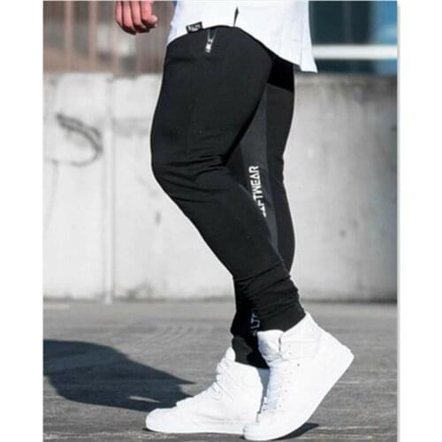 New Casual Men Slim Fit Joggers Tracksuit Pants Gym Sweats Casual Skinny Jogging Bottoms Pencil Pants