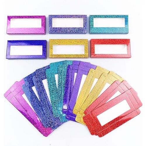 Wholesale 100 Pcs Eyelash Packaging Box Bulk Custom logo 3D Mink Lashes Boxes Package MakeupEyelashes Case Rectangle Box