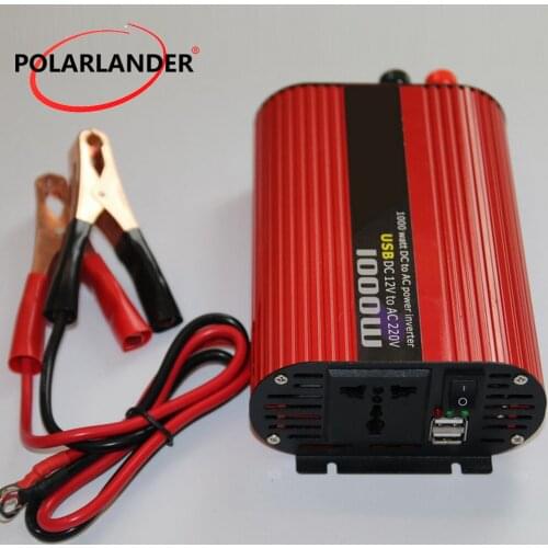 Polarlander 1000W USB Portable Power Inverter DC 12V 24V to AC 220V 110V Adapter Charger Universal Voltage Converter