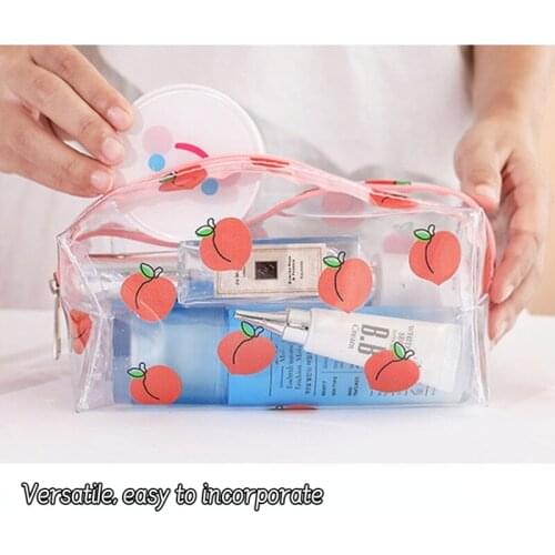 Transparent Waterproof Pencil Case Cosmetic Bag Pencil School Supplies Bag Stationery Gift Kawaii Makeup Travel Bags Bathroom