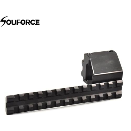 Tacitcal Hunting Pistol Hand Rail Weaver/Picantinny Rail Base Fit 20mm Scope Mount for Outdoor Hunting Shooting Accessories