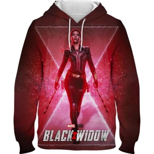 Black Widow Hoodies Womens clothing 3D Print New Spring Autumn Boy Girl Kids Long sleeve hoodie Casual Men Oversized sweatshirt