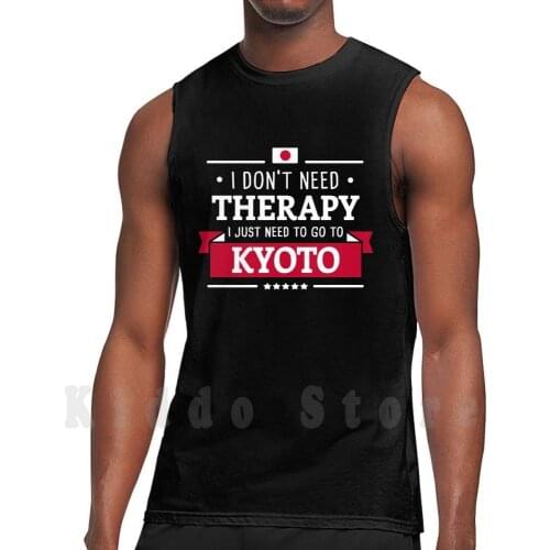 Kyoto Therapie Japan Lustiges Reise Geschenk tank tops vest sleeveless Flagge Therapie Spruch Reise Urlaub