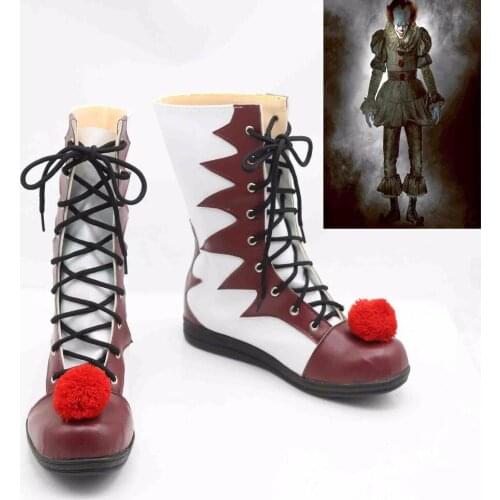Clown Shoes Halloween Stephen Kings It Clown Pennywise Shoes Mens Women Cosplay Costumes Boots