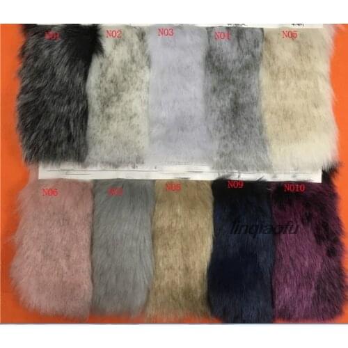 High quality two-color imitation fox fur Soft fox dyed tip plush Clothing fur collar fur ball faux fur fabric170cm*90cm