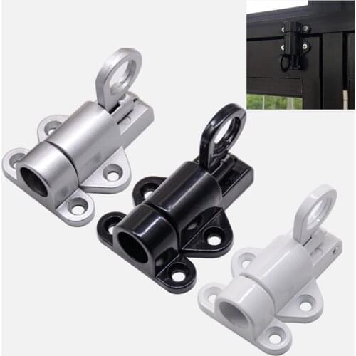 Security door gate latch Aluminum Pull Ring Spring Bounce window Bolt Self-closing Hasp Sliding Lock window door Hardware