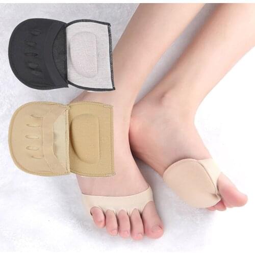 1 Pair Metatarsal Sleeve Pads Half Toe Bunion Sole Forefoot Gel Pads Cushion Half Sock Supports Prevent Calluses Blisters