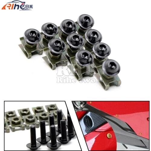10 pieces 6mm motorcycle fairing body screws for suzuki rm 125 v-strom dl650 drz400 bandit 600 mv agusta f4 rr agusta f4 rr