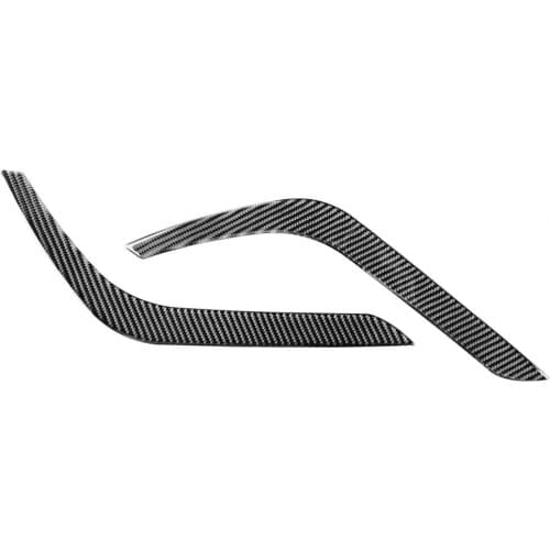 2Pcs Headlight Lid Heat-resistant Strong Sticky Carbon Fiber Exterior Headlight Eyebrow Trim Cover for Toyota Tundra 2014-2018