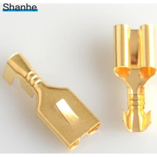 200pcs 6.3mm 6.3 Crimp Terminal Female Spade Connector