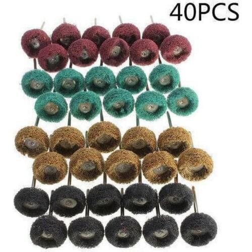 40pcs/set Abrasive 25mm Wheel Buffing Polishing Grinding Wheels For Dremel Rotary Tool