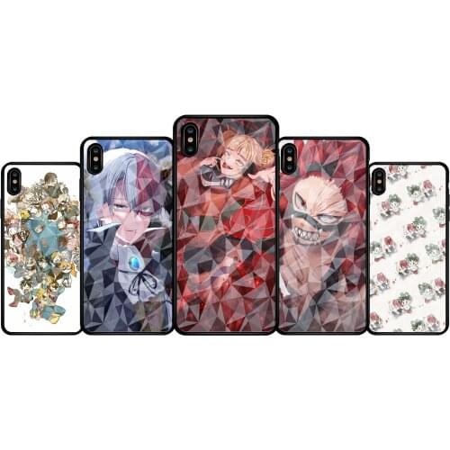 My Hero Academia Cross my body Acrylic Phone Case Cover For iphone X XR XS 11 12 Pro For Samsung Galaxy