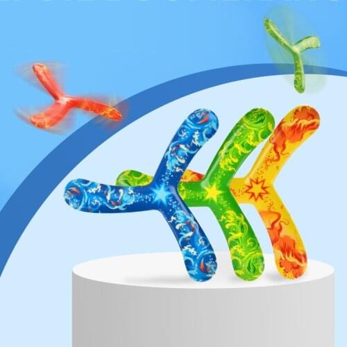 1Pcs Outdoor Sport Three-leaf Boomerang Childrens Throw Toys Nice Gift Early Educational Toys Kids Boomerang Toy