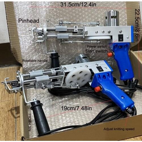 Electric Carpet Tufting Gun Hand Gun Carpet Weaving Flocking Machines Cut Pile Loop Pile Power Tool 50~60HZ EU US Plug