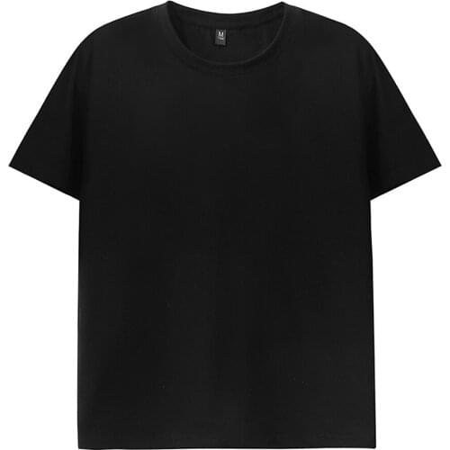 Summer Short Sleeve Female Basic Solid Tshirts Women T-Shirts Lady 100% Cotton Men Male Plain Logo O-Neck Tee shirt