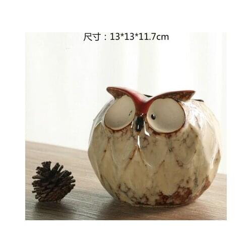 Succulent flowerpots ceramic kiln glazed flowerpots, crafts birds owls turtles hedgehogs