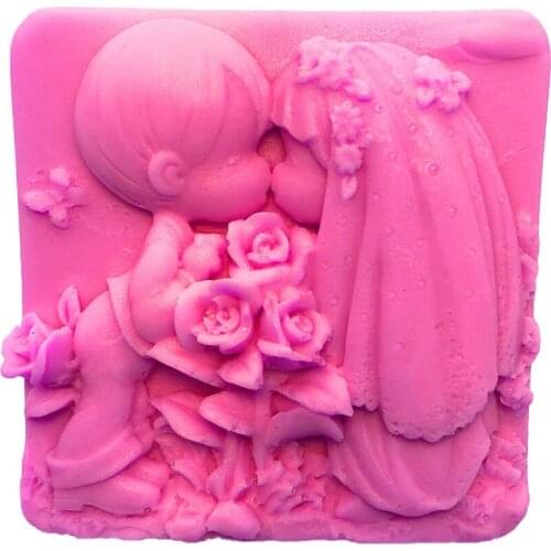 Creative wedding gift handmade soap soft silica gel soap making mold DIY Craft Square Silicone Mold