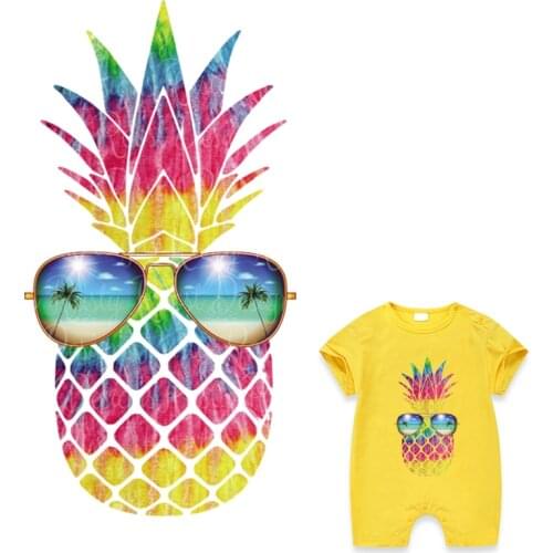 Cool Pineapple Clothing Badges Patches T-Shirt Jeans Decoration Heat Transfer New Fashion Diy Washable Stickers Child Popular