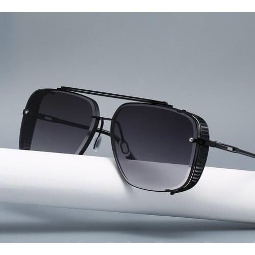 Mens and womens sunglasses, luxury brand design, gradient lens, punk, retro brand, UV400 2021