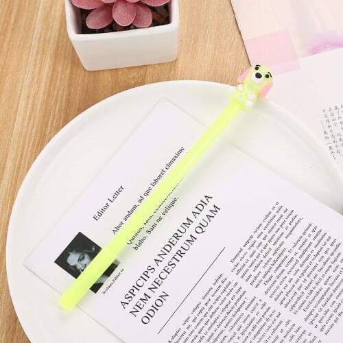 20 PCs Cute Pet Dog Gel Pens Set Cartoon Student Text Neutral Pen Kawaii Creative Office Stationery Signature Pen Gift Wholesale