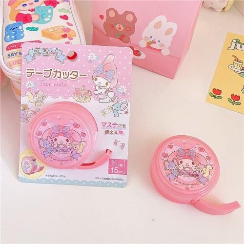 Cute Pink Office Stationery Creative Washi Tape Cutter Set Tool Transparent Holder Dispenser School Supplies