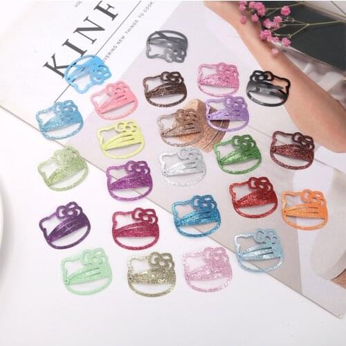 The New Childrens Hair Clips Lovely Children Hair Decoration KT Cat Modelling The Metal Clip Small Hairpin Bundle Of Hair