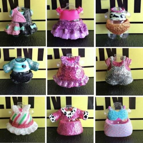 New1 Piece fashion Doll Dress Clothes Suits for L.OL 8cm Big Sister Dolls Glittery Dresses Set Kid Toy Gift Christmas gifts