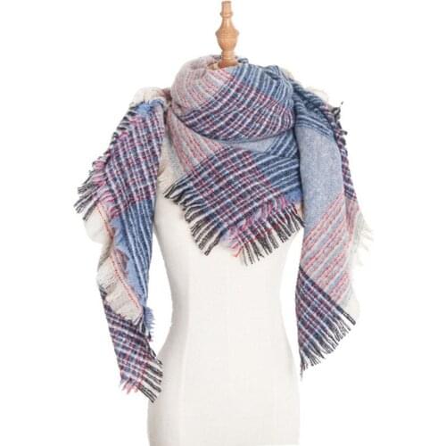 2021 New Design Brand Women Scarf Fashion Plaid Winter Cashmere Scarves Lady Pashmina Shawl Wraps Neck Warm Bandana Foulard