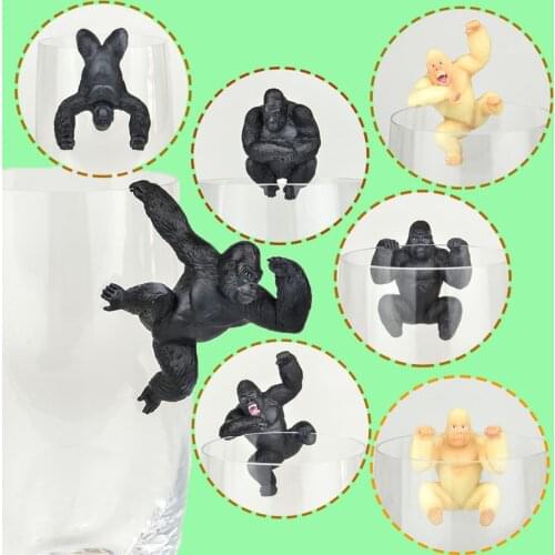 Japan original capsule toys funny animal 8 sets big silver gorilla KingKong PUTITTO glass gashapon figures desktop Kids Toys