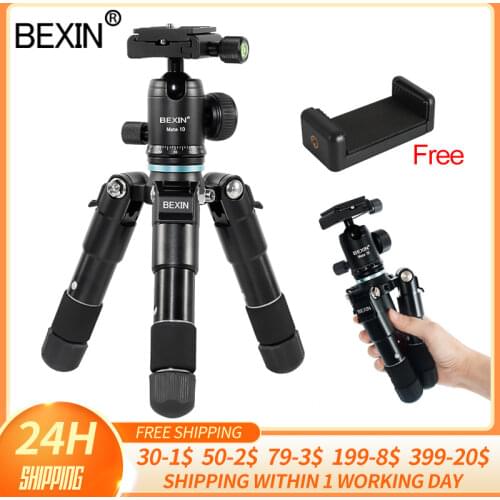 Portable Mini Tripods Profesional Aluminum Stand Live Video Recording For Universal SLR Camera Smartphone