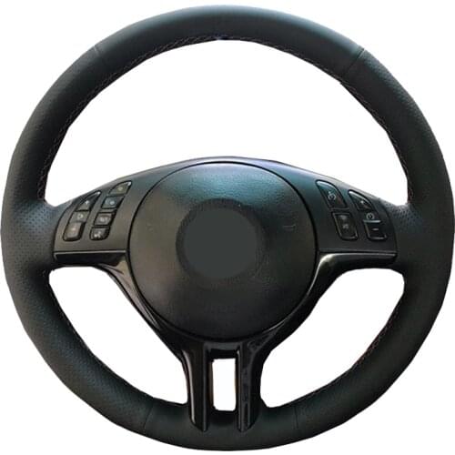 Hand Sewing Car Steering Wheel Cover Wrap Leather Suede For BMW E46 318i 325i 330ci E39 X5 E53 Z3 E36/7 E36/8 Sedan 3 Series