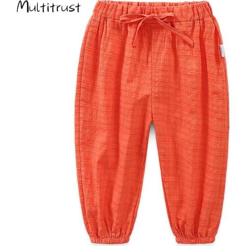 Childrens Summer Thin Pants Plaid Mosquito Cool Pants For Boys Girls Bloomers Kids Breathable Trousers Boy Girl 2-7 Y