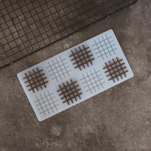 Grille Shape Silicone Chocolate Mold Funny Fence Pattern Cake Decorating Transfer Sheet Mould Cake Top Decotation