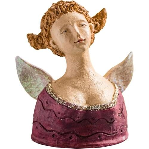 Nordic Resin Angel Character Sculpture Fairy Garden Miniatures Figurines Crafts Home Decoration Accessories Creative Gifts