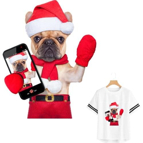 Dog With Hat Patches Catoon Stickers New Design Diy Accessory Clothing Deco Badges Heat Transfer Washable Applique On Clothes