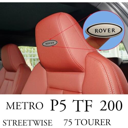 Fashion Car Chair Seat sticker Headrests Badge metal Sticker For Rover 75 Tourer TF Metro P5 200 Streetwise Auto car accessories